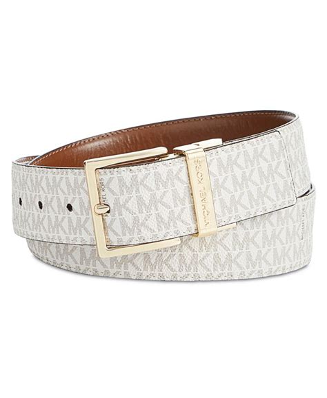 michael michael kors reversible signature leather belt|signature reversible logo buckle belt.